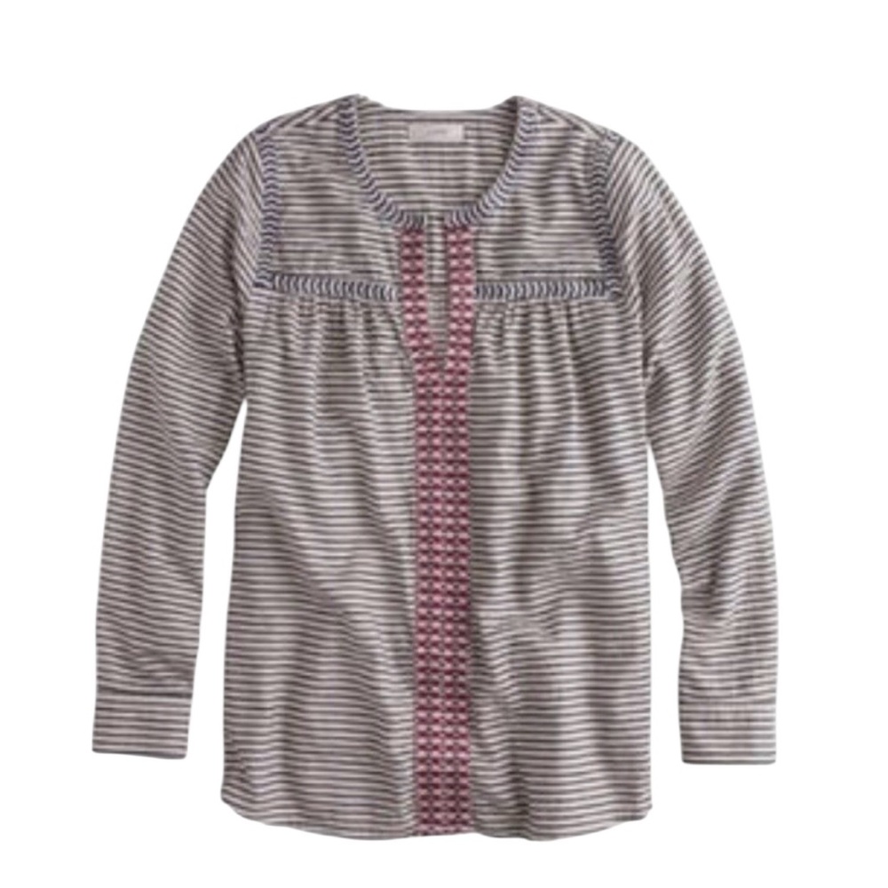 J. Crew Embroidered Pheasant Top - Picture 9 of 9